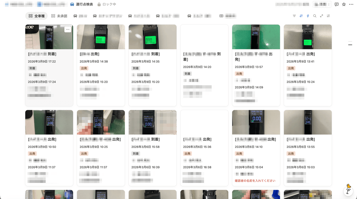 日常点検の記録・管理